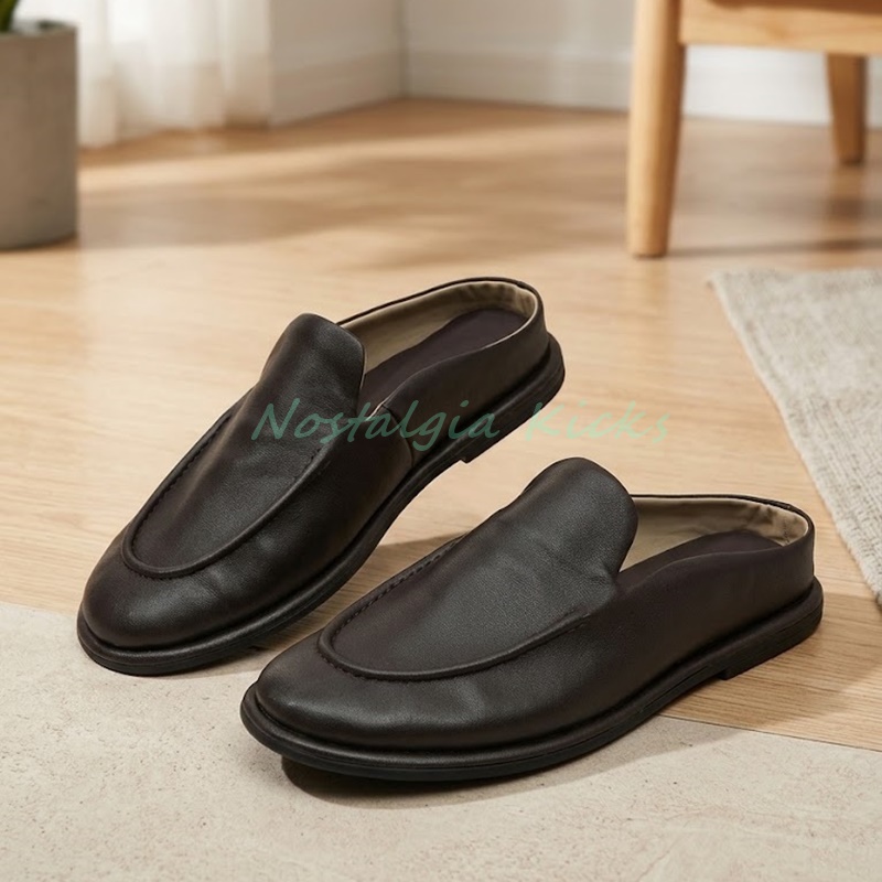 Mens Leather Mules Backless Sl - Men'S Shoes Smart recension och pris