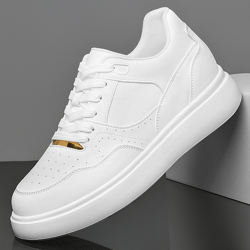 Men Solid Faux Leather Skate S - Men'S Shoes With Height Increase recension och pris